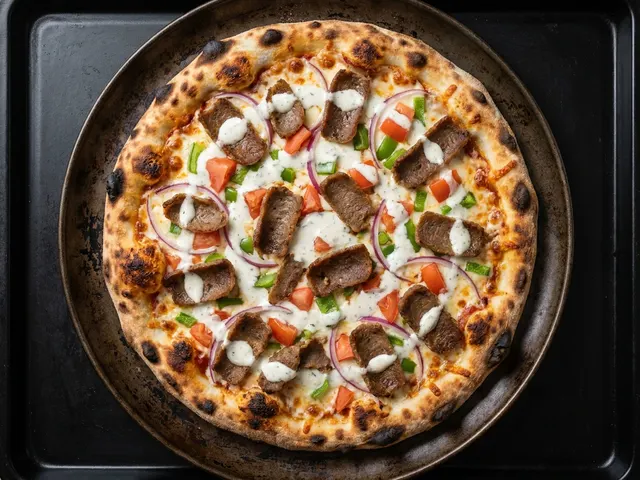 Lamb and Beef Gyro Pizza from Chicago Pizza and Pasta in Irving, Texas